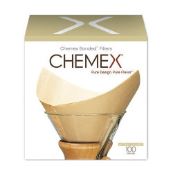Filtres papier naturel pour cafetière Chemex 6/8 tasses (boîte de 100)
