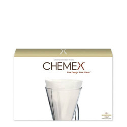  Boîte de 100 filtres blancs pour cafetière Chemex 1/3 tasses