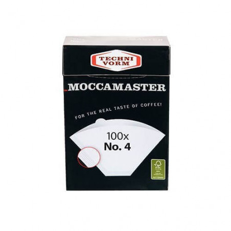 Boîte de 100 filtres à café N°4 Moccamaster, vendus par 20