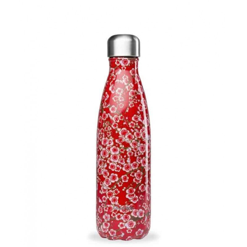 Bouteille Isotherme Inox Flowers Rouge 500 ml