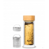 Théière en verre bambou double paroi 320 ml