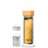 Théière en verre bambou double paroi 430 ml