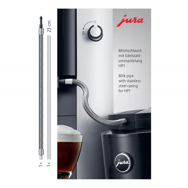 Tuyau lait inox pour machines HP1 Jura 