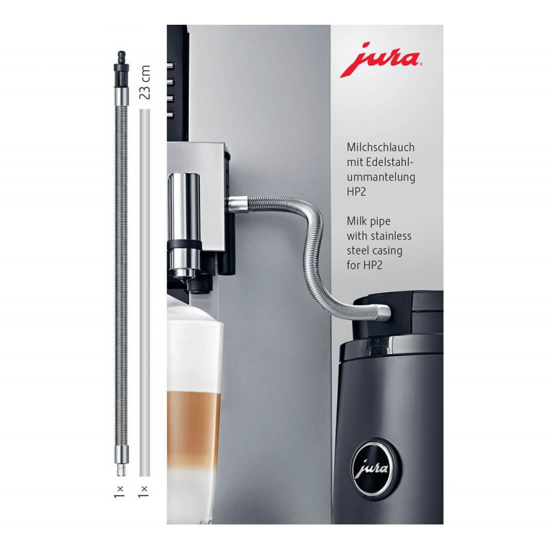 Tuyau lait inox pour machines HP2 Jura 