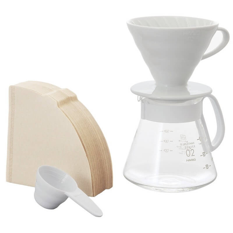 Kit V60 Hario blanc 1/4 tasses Hario - 1
