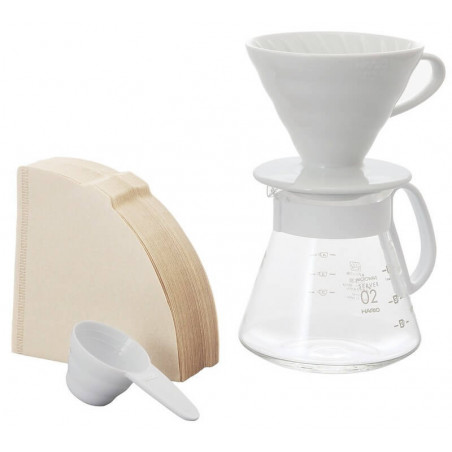 Kit V60 Hario blanc 1/4 tasses Hario - 1