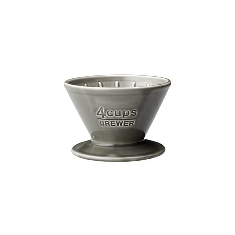 Dripper Kinto en porcelaine gris 4 tasses Kinto - 1