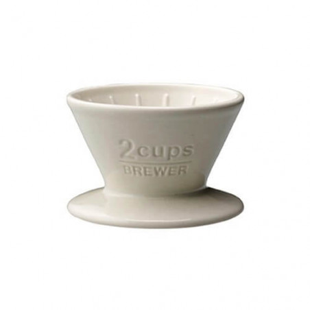 Dripper Kinto en porcelaine blanc 2 tasses Kinto - 1