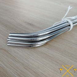 Pailles Inox Courbées réutilisables  - Sachet de 10 PailleInox - 3