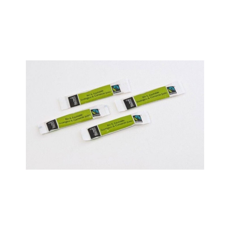 Sucre Bio équitable en buchette de 4g - Promerca - boîte de 500 Promerca - 1