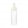 Bouteille en verre - bouchon blanc avec filtre à thé Hario - 1