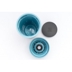 Tasse en matière recyclée - Circular & Co - 350 ml - blanche et bleue Circular & Co - 2