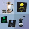Coffret cadeau Easy Brew - French Press Cuivre + moulin - Grains - 8 tasses  - 1