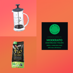 Kit découverte Easy Brew - French Press Basic - Bio - 2 tasses  - 1