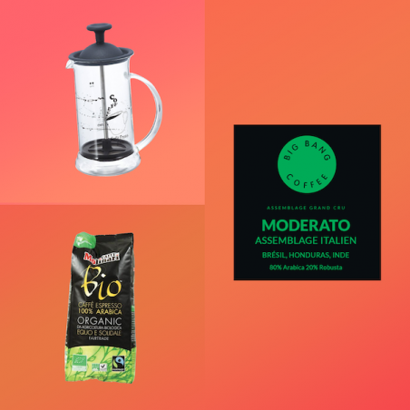 Kit découverte Easy Brew - French Press Basic - Bio - 2 tasses  - 1