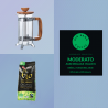 Kit découverte Easy Brew - French Press Bois - Moulu Bio - 2 tasses  - 1