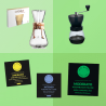 Kit découverte Vintage Coffee Lover - Chemex + filtres + moulin - Grains - 1/3 tasses  - 1