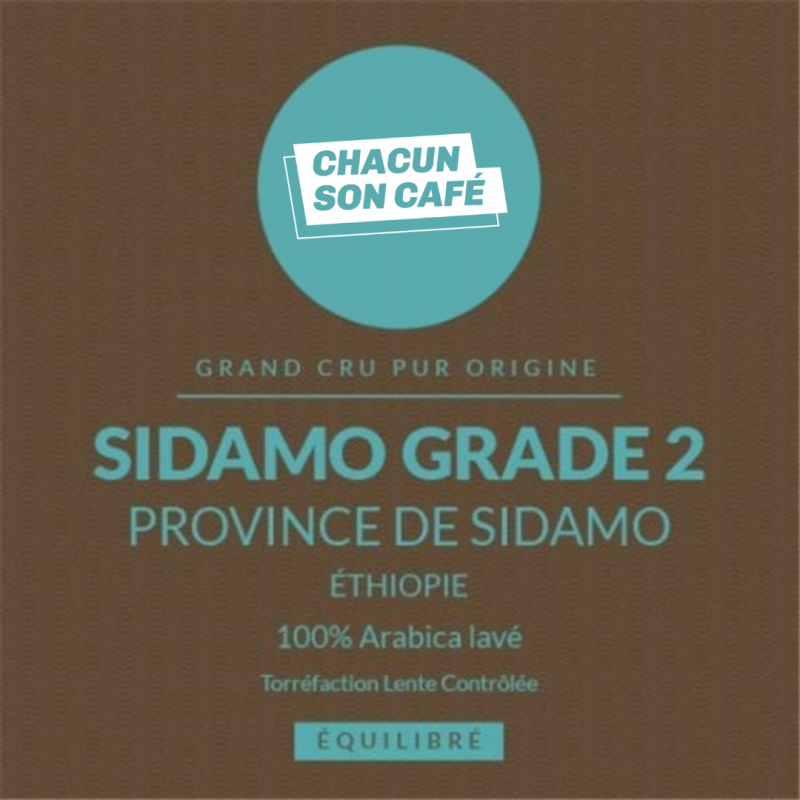 Café en Grains Ethiopie Sidamo Grade 2 - Paquet de 500 g Chacun Son Café - 6