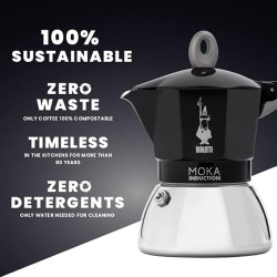 Cafetière Italienne Moka Induction Bialetti 4 tasses Noir Bialetti - 4