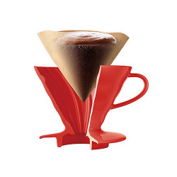 Dripper Hario V60 en céramique rouge 1/2 tasses Hario - 2