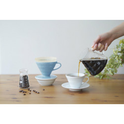Dripper Hario V60 en céramique bleu clair 1/4 tasses Hario - 3