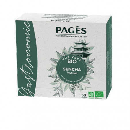 Thé vert BIO Sencha 50 sachets Pagès - 2