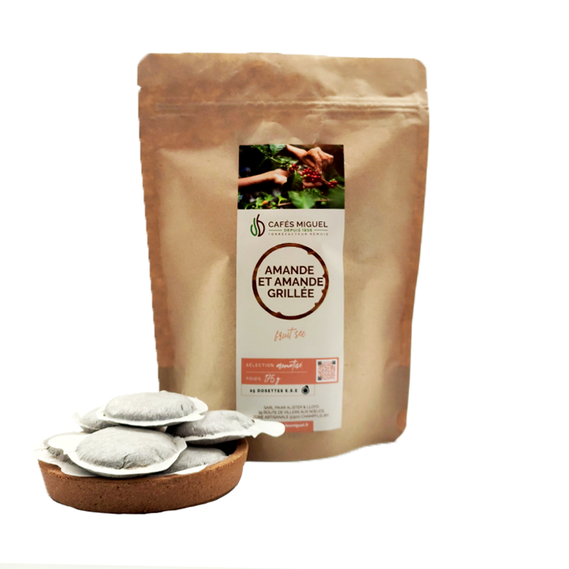 Café en Dosette ESE Aromatisé Amande Grillée - Sachet de 25  - 1