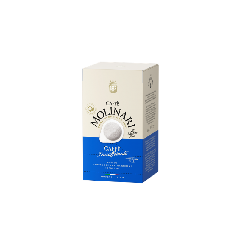 Café en Dosette ESE : Molinari Décaféiné Expresso - Boîte de 18 - Chacun Son Café